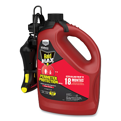 Raid MAX Perimeter Protection, 128 oz Bottle Refill, 4/Carton (SJN377224)