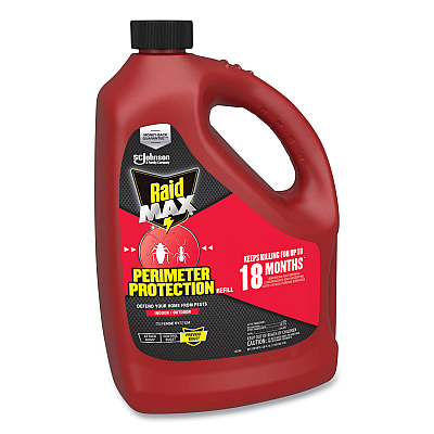 Raid MAX Perimeter Protection, 128 oz Bottle Refill, 4/Carton (SJN377224)