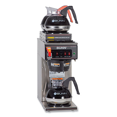 BUNN CWTF15-3 12 Cup Automatic Coffee Brewer, Gray/Stainless Steel (BUN129500213)