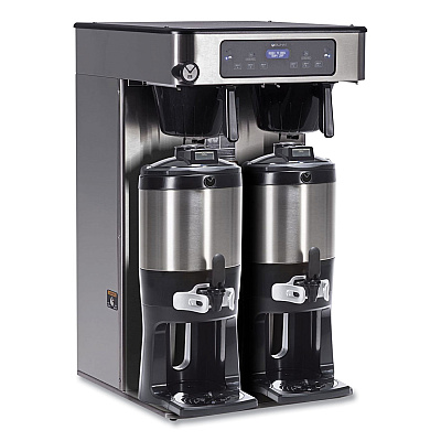 BUNN ICB Infusion Series Twin Tall Coffee Brewer, 51 Cups, Silver/Black (BUN532000101)