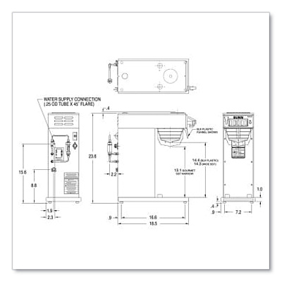 BUNN AXIOM DV-APS Airpot System, 12 Cups, Silver/Black (BUN387000010)