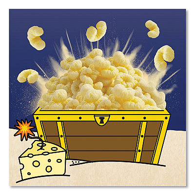 Pirate's Booty Cheddar Blast, Cheddar, 0.75 oz Bag, 16/Carton (GRR32400002)