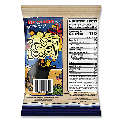 Pirate's Booty Cheddar Blast, Cheddar, 0.75 oz Bag, 16/Carton (GRR32400002)