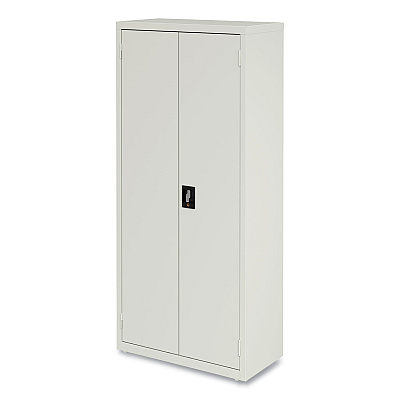 Alera Economy Assembled Storage Cabinets, 3 Shelves, 30" x 15" x 66", Light Gray (ALEHCM6615LG)