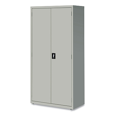 Alera Economy Assembled Storage Cabinets, 5 Shelves, 36" x 18" x 72", Light Gray (ALEHCM7218LG)