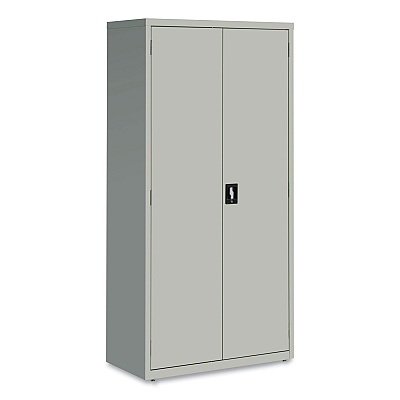 Alera Economy Assembled Storage Cabinets, 5 Shelves, 36" x 18" x 72", Light Gray (ALEHCM7218LG)