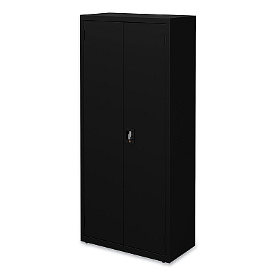 Alera Economy Assembled Storage Cabinets, 3 Shelves, 30" x 15" x 66", Black (ALEHCM6615BK)