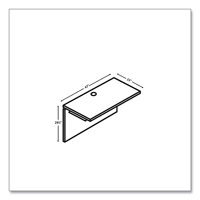 HON 10500 Series Bridge, 47" x 24" x 29.5", Pinnacle (HON10570PINC)