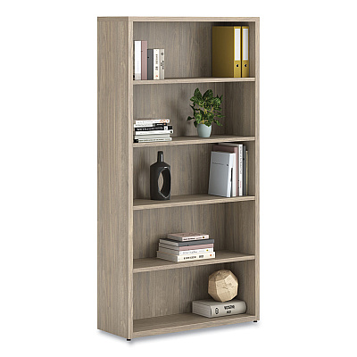 HON 10500 Series Laminate Bookcase, Five Shelves, 36" x 13" x 71", Kingswood Walnut (HON105535LKI1)