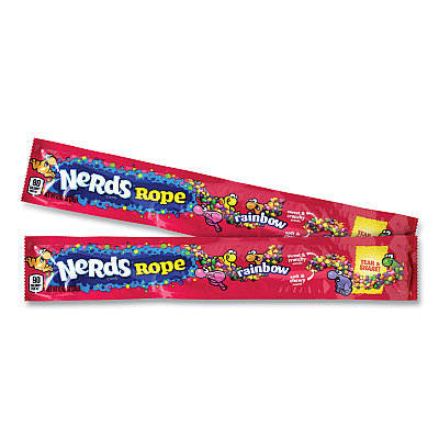 Nestl Nerds Rope Candy, Fruity, 0.92 oz Individually Wrapped, 24/Carton (GRR22002136)