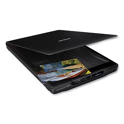 Epson Perfection V39II Color Photo and Document Flatbed Scanner, Scans Up to 8.5 x 11.7, 4800 dpi Optical Resolution (B11B268201)