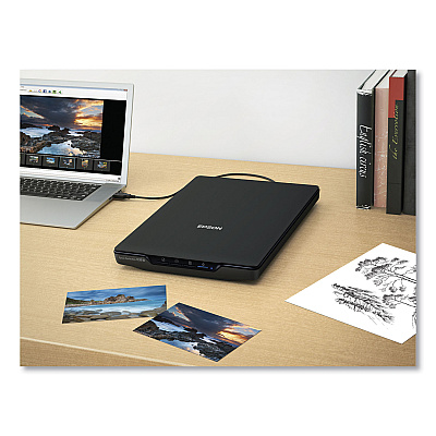 Epson Perfection V39II Color Photo and Document Flatbed Scanner, Scans Up to 8.5 x 11.7, 4800 dpi Optical Resolution (B11B268201)