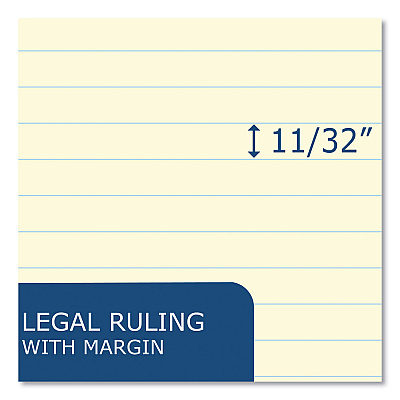 Roaring Spring Enviroshades Legal Notepads, 50 Assorted 5 x 8 Sheets, 72 Notepads/Carton (ROA74220CS)