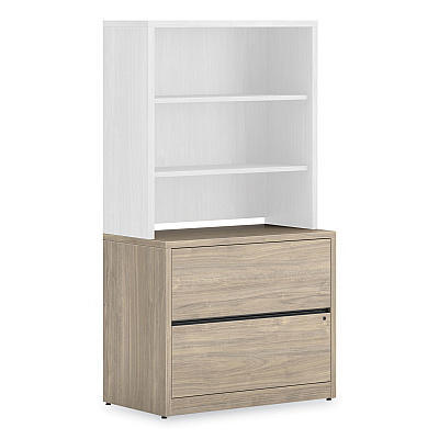 HON 10500 Series Lateral File, 2 Legal/Letter-Size File Drawers, Kingswood Walnut, 36" x 20" x 29.5" (HON10563LKI1)