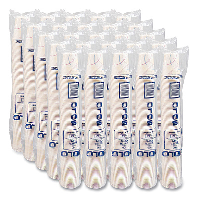 Solo Paper Water Cups, ProPlanet Seal, Cold, 5 oz, Meridian Design, Multicolored, 100/Sleeve, 25 Sleeves/Carton (SCC52MD)