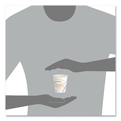 Solo Paper Water Cups, ProPlanet Seal, Cold, 5 oz, Meridian Design, Multicolored, 100/Sleeve, 25 Sleeves/Carton (SCC52MD)