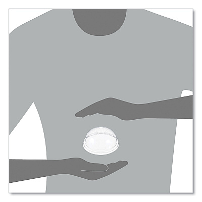 Dart Plastic Dome Lid, No-Hole, Fits 9 oz to 22 oz Cups, Clear, 100/Sleeve, 10 Sleeves/Carton (DCCDNR662)