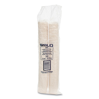 Solo Paper Portion Cups, ProPlanet Seal, 1.25 oz, White, 250/Bag, 20 Bags/Carton (SCC125U)