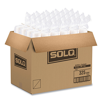 Solo Paper Portion Cups, ProPlanet Seal, 3.25 oz, White, 250/Bag, 20 Bags/Carton (SCC325)