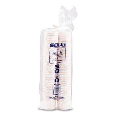 Solo Paper Portion Cups, ProPlanet Seal, 3.25 oz, White, 250/Bag, 20 Bags/Carton (SCC325)