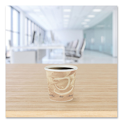Solo Single Sided Poly Paper Hot Cups, 4 oz, Mistique Design, 1,000/Carton (SCC374MS)