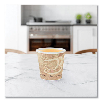 Solo Single Sided Poly Paper Hot Cups, 4 oz, Mistique Design, 1,000/Carton (SCC374MS)