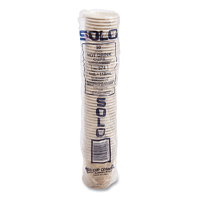 Solo Single Sided Poly Paper Hot Cups, 4 oz, Mistique Design, 1,000/Carton (SCC374MS)