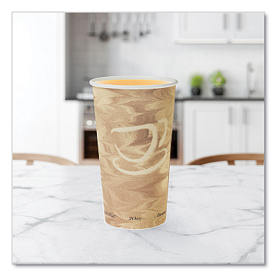 Solo Single Sided Poly Paper Hot Cups, 20 oz, Mistique Design, 40/Bag, 15 Bags/Carton (SCC420MS)