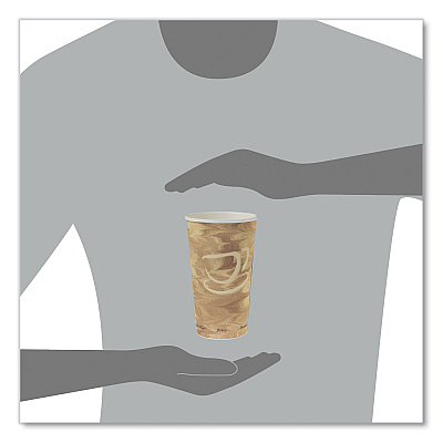 Solo Single Sided Poly Paper Hot Cups, 20 oz, Mistique Design, 40/Bag, 15 Bags/Carton (SCC420MS)