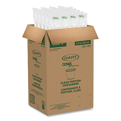 Dart Conex Complements Portion/Medicine Cups, 5.5 oz, Translucent, 125/Bag, 20 Bags/Carton (DCC550PC)