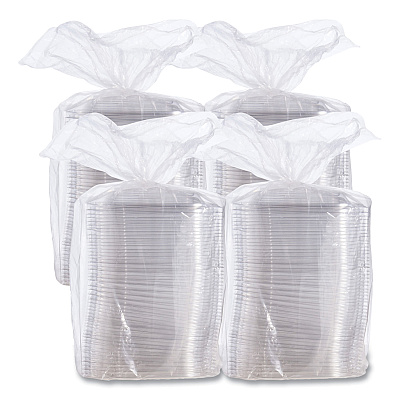 Dart PresentaBowls Pro Clear Square Lids for 24-32 oz Bowls, 8.5 x 8.5 x 0.5, Clear, Plastic, 63/Bag, 4 Bags/Carton (DCCC2464BDL)