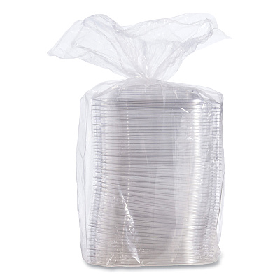 Dart PresentaBowls Pro Clear Square Lids for 24-32 oz Bowls, 8.5 x 8.5 x 0.5, Clear, Plastic, 63/Bag, 4 Bags/Carton (DCCC2464BDL)