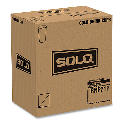 Solo Double-Sided Poly (DSP) Paper Cold Cups, 21 oz, White, 1,000/Carton (RNP21P2050)