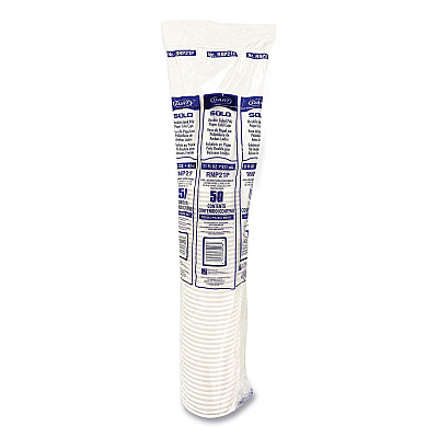 Solo Double-Sided Poly (DSP) Paper Cold Cups, 21 oz, White, 1,000/Carton (RNP21P2050)