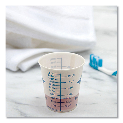 Solo Paper Specimen Cups, 8 oz, Blue/White, 50/Sleeve, 20 Sleeves/Carton (SCCSC378)