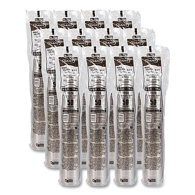 Dart Ultra Clear PET Cold Cups, 24 oz, Clear, 50/Sleeve, 12 Sleeves/Carton (DCCTD24)