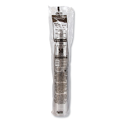 Dart Ultra Clear PET Cold Cups, 24 oz, Clear, 50/Sleeve, 12 Sleeves/Carton (DCCTD24)
