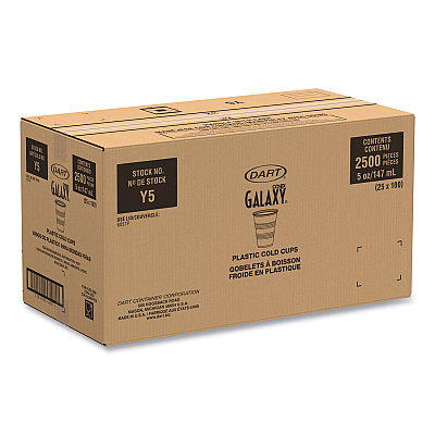Dart High-Impact Polystyrene Cold Cups, 5 oz, Translucent, 100/Pack (DCCY5PK)