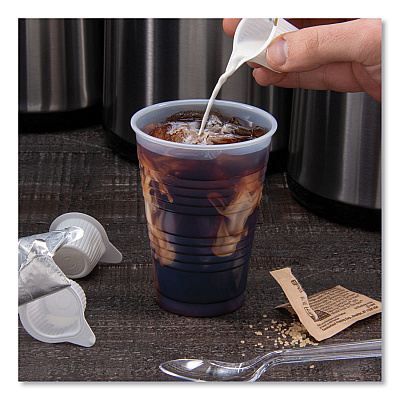 Dart High-Impact Polystyrene Squat Cold Cups, 12 oz, Translucent, 50 Cups/Sleeve, 20 Sleeves/Carton (DCCY12S)