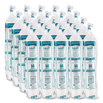 Dart High-Impact Polystyrene Squat Cold Cups, 12 oz, Translucent, 50 Cups/Sleeve, 20 Sleeves/Carton (DCCY12S)