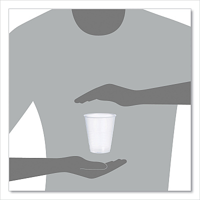Dart High-Impact Polystyrene Squat Cold Cups, 12 oz, Translucent, 50 Cups/Sleeve, 20 Sleeves/Carton (DCCY12S)