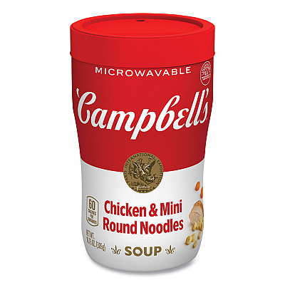 Campbells Soup On The Go Chicken with Mini Noodles, 10.75 oz Cup, 8/Carton (GRR35100007)