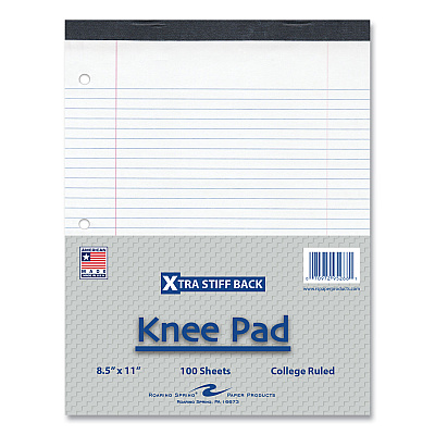 Roaring Spring Stiff-Back Pad, Medium/College Rule, 100 White 8.5 x 11 Sheets, 36/Carton (ROA95288CS)