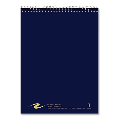 Roaring Spring Flipper Subject Wirebound Notebook, 1-Subject, Assorted Cover Colors, (80) 8.5 x 11.5 Sheets, 24/Carton (ROA11186CS)