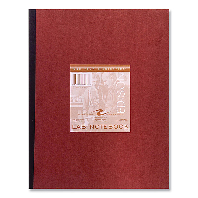 Roaring Spring Lab and Science Numbered Notebook, Quadrille Rule (4 sq/in), Red Cover, (76) 11.75 x 9.25 Sheets, 24/Carton (ROA77648CS)