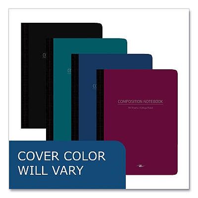 Roaring Spring Poly Flex Composition Notebook, Med/College Rule, Assorted Cover, (70) 9.75 x 7.5 Sheets, 24/Carton (ROA77293CS)