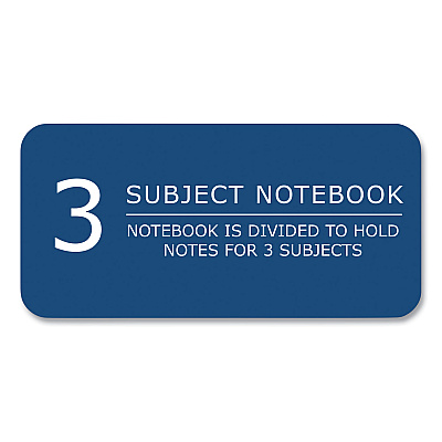 Roaring Spring Subject Wirebound Notebook, 3-Subject, Medium/College Rule, Assorted Cover, (120) 10.5 x 8 Sheets, 24/Carton (ROA10359CS)
