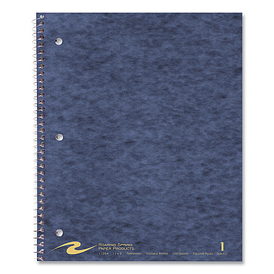 Roaring Spring Subject Wirebound Notebook, 1-Subject, Medium/College Rule, Randomly Assorted Cover, (100) 11 x 9 Sheets, 24/Carton (ROA11354CS)