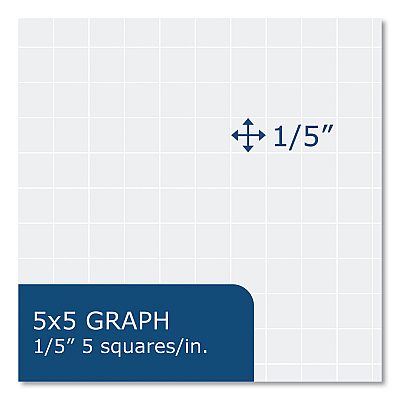 Roaring Spring Whitelines Notebook, Quadrille Rule, (5 sq/in), Gray/Orange Cover, (70) 11 x 8.5 Sheets, 12/Carton (ROA17001CS)