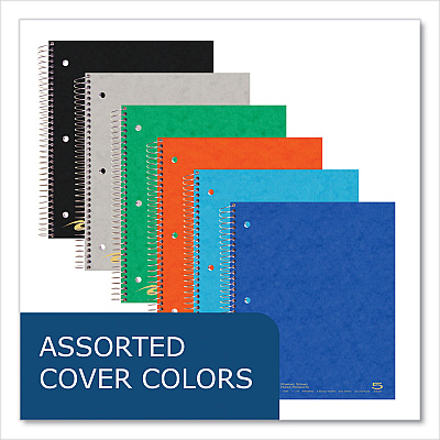 Roaring Spring Subject Wirebound Notebook, 5-Subject, Medium/College Rule, Assorted Cover, (200) 11 x 9 Sheets, 12/Carton (ROA11295CS)